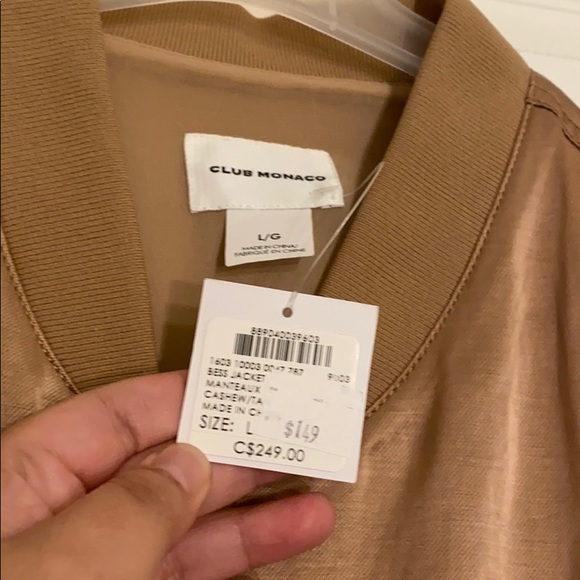 Club Monaco Gold bomber jacket “Bess Jacket” sizeL - Picture 4 of 5